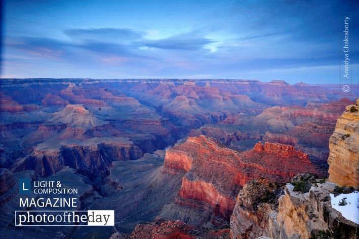 Sunset Over the Canyon, by Anindya Chakraborty - bit.ly/2v18PAJ - #AnindyaChakraborty #Arizona #GrandCanyon