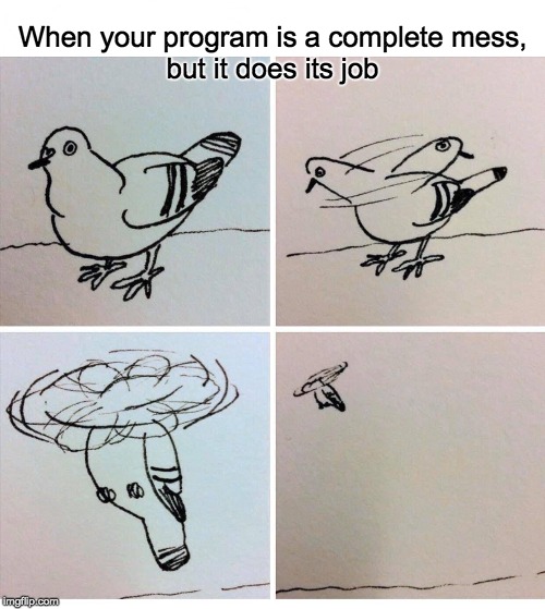 AirDroidB's tweet image. Programming rule #1: if the code works, don&apos;t fix it.
#mememonday ☕😎

Visit us on bit.ly/2wFlADX
#tech #meme #program