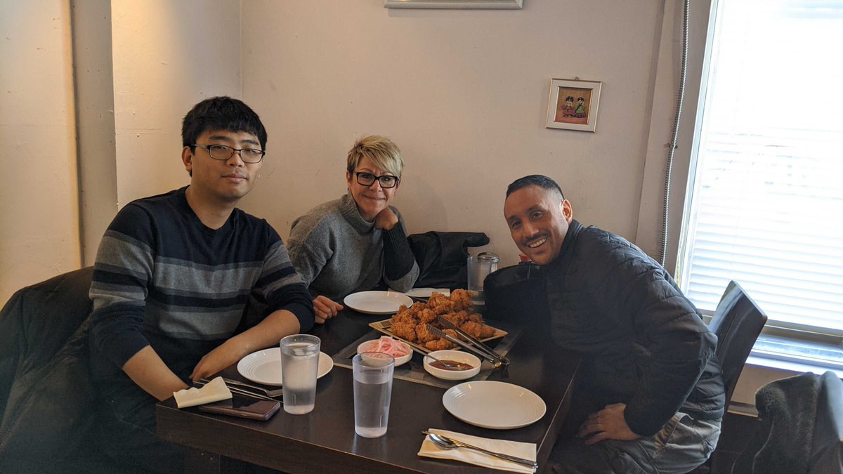 The Townfolio team typically celebrates birthdays with a feast. It just so happens that Jin's (our data wiz) mother owns and operates a Korean restaurant, that also serves the best fried-chicken in Saskatoon. Happy Birthday, Shawn! 

#teambonding