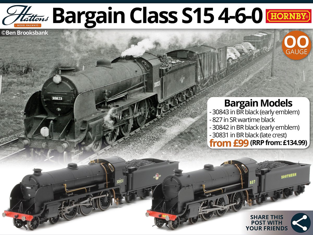 R3412 Hornby 00 Gauge BR Maunsell S15 Class 4-6-0 30842 Era4 New Boxed RRP* £155 