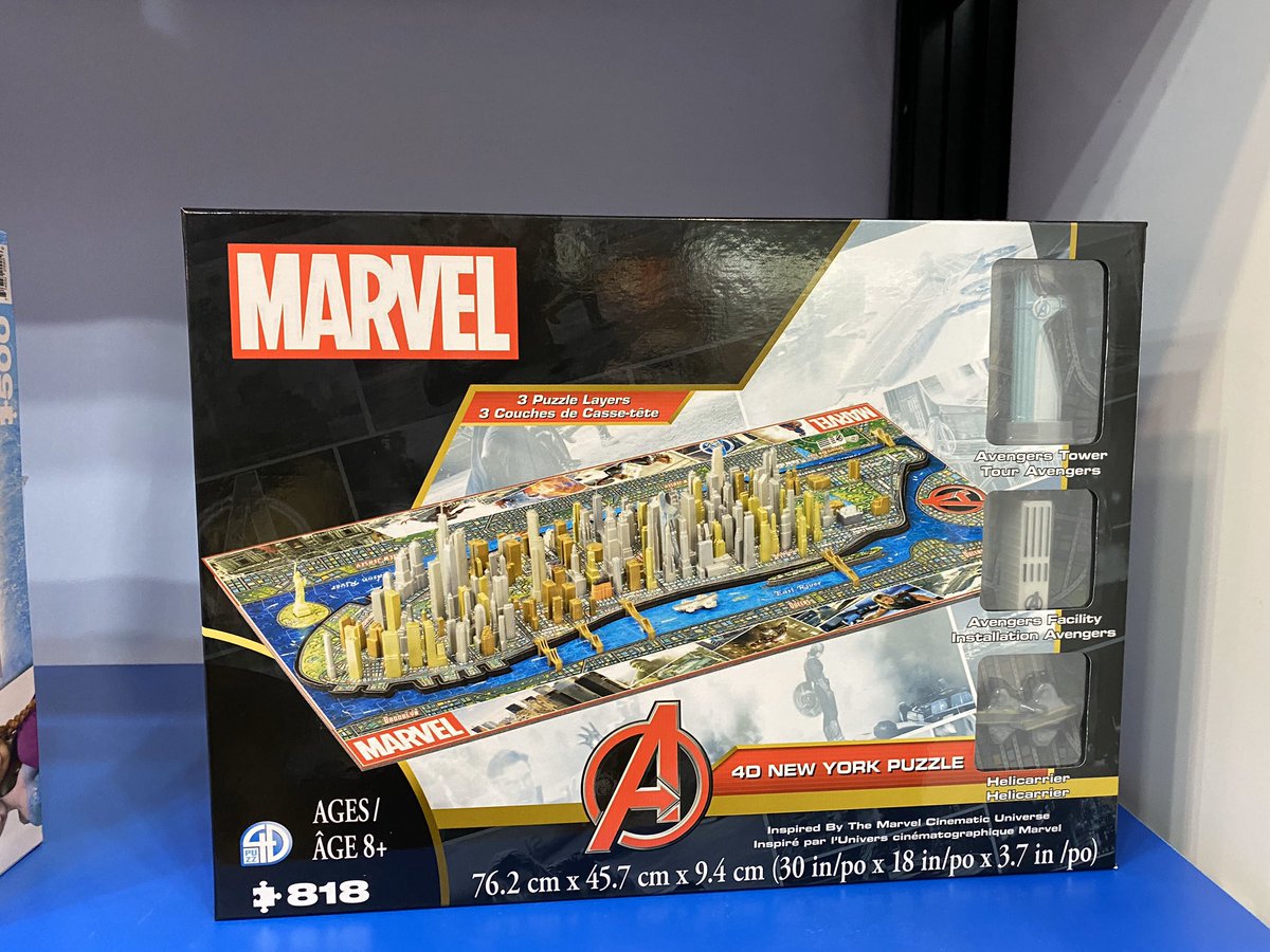 8+ Avengers Marvel New York 4D Puzzle Cityscape New York 818 Pieces Puzzle 
