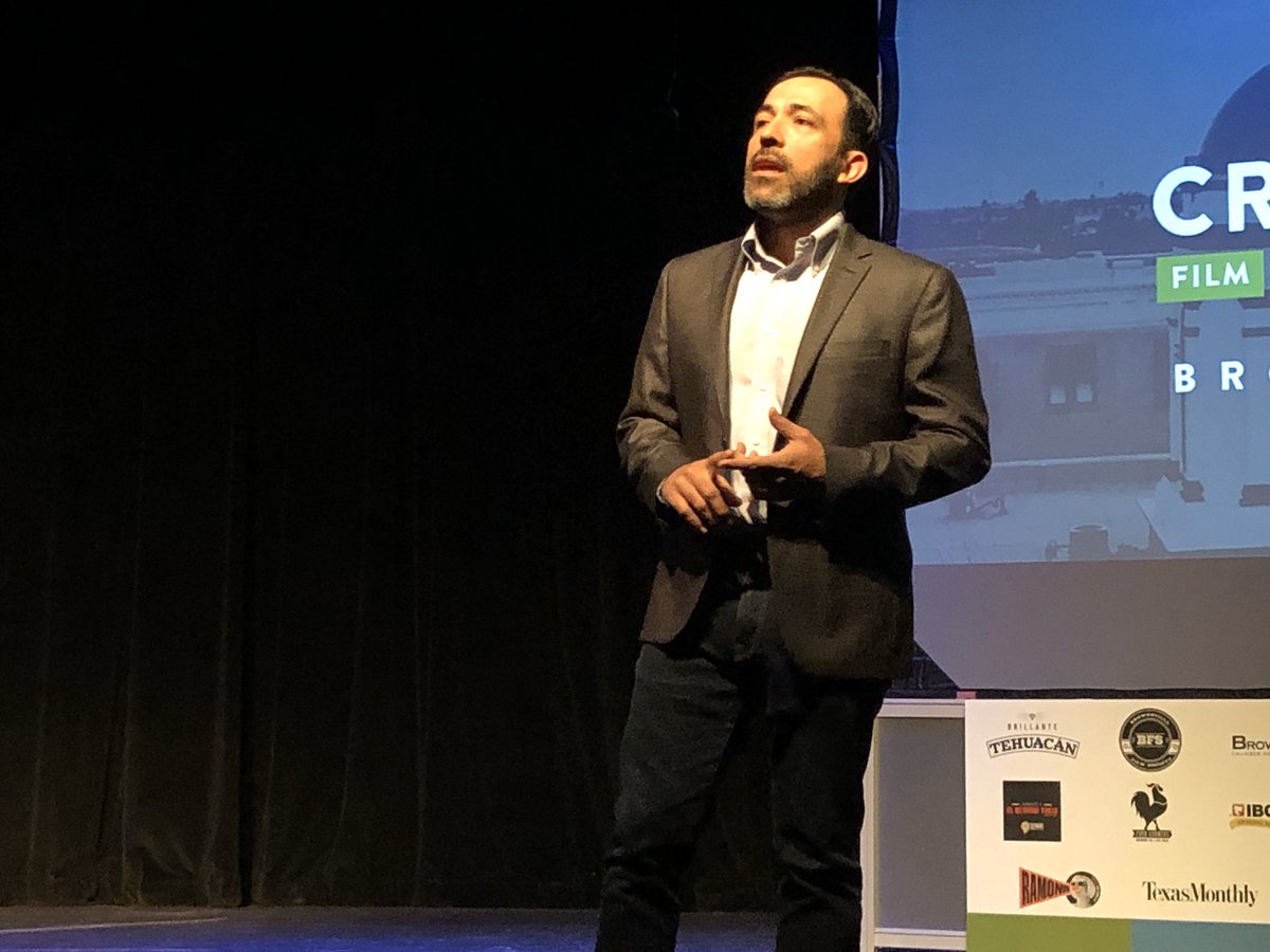 SteveTaylorRGG's tweet photo. Brownsville Mayor Trey Mendez has just kicked off Crossroads Talks at the Camille Playhouse. Three hours of discussion coming up about politics and innovation. #CrossroadsBTX https://t.co/dEECH6E7fH