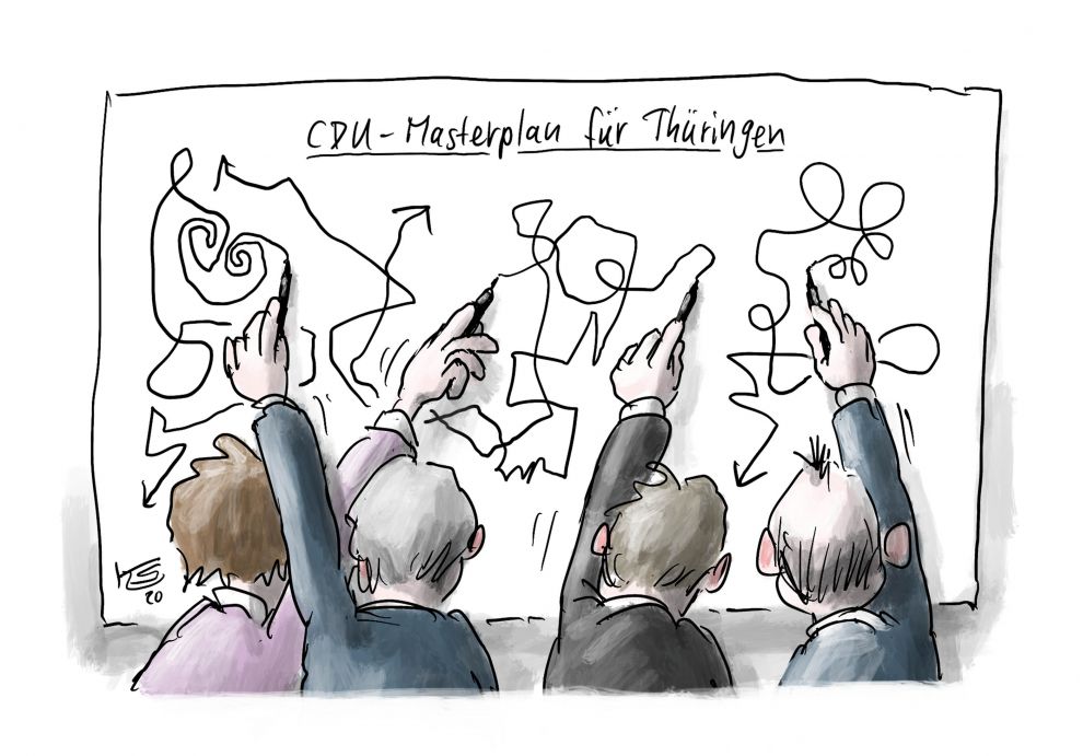 CDU: Unsere Brandmauer zu Rechts und .... ähhh... ja genau... Rechts, stehen sicher wie noch nie!!!

(c) Klaus Stuttmann stuttmann-karikaturen.de
________________________________________________
#CDU #Thueringenwahl #Thuerigen #Thüringen #DieLinke