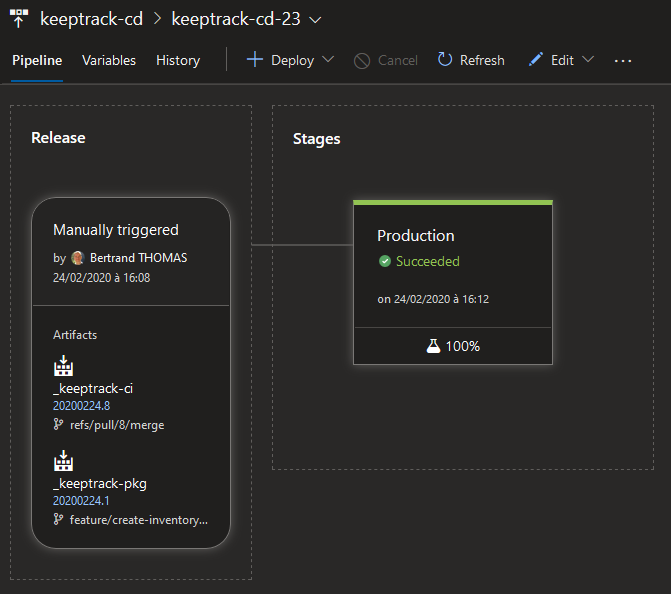 devprofr's tweet photo. 💚 Enjoying (a lot) @AzureDevOps pipelines 🚀, it's a great tool and since the early stages of VSTS it has been going in the right direction (#free #openSource #community #previewFeatures).

👍 Online pipeline edition tool (yaml) is one of the killing features https://t.co/7knHCj6bX5