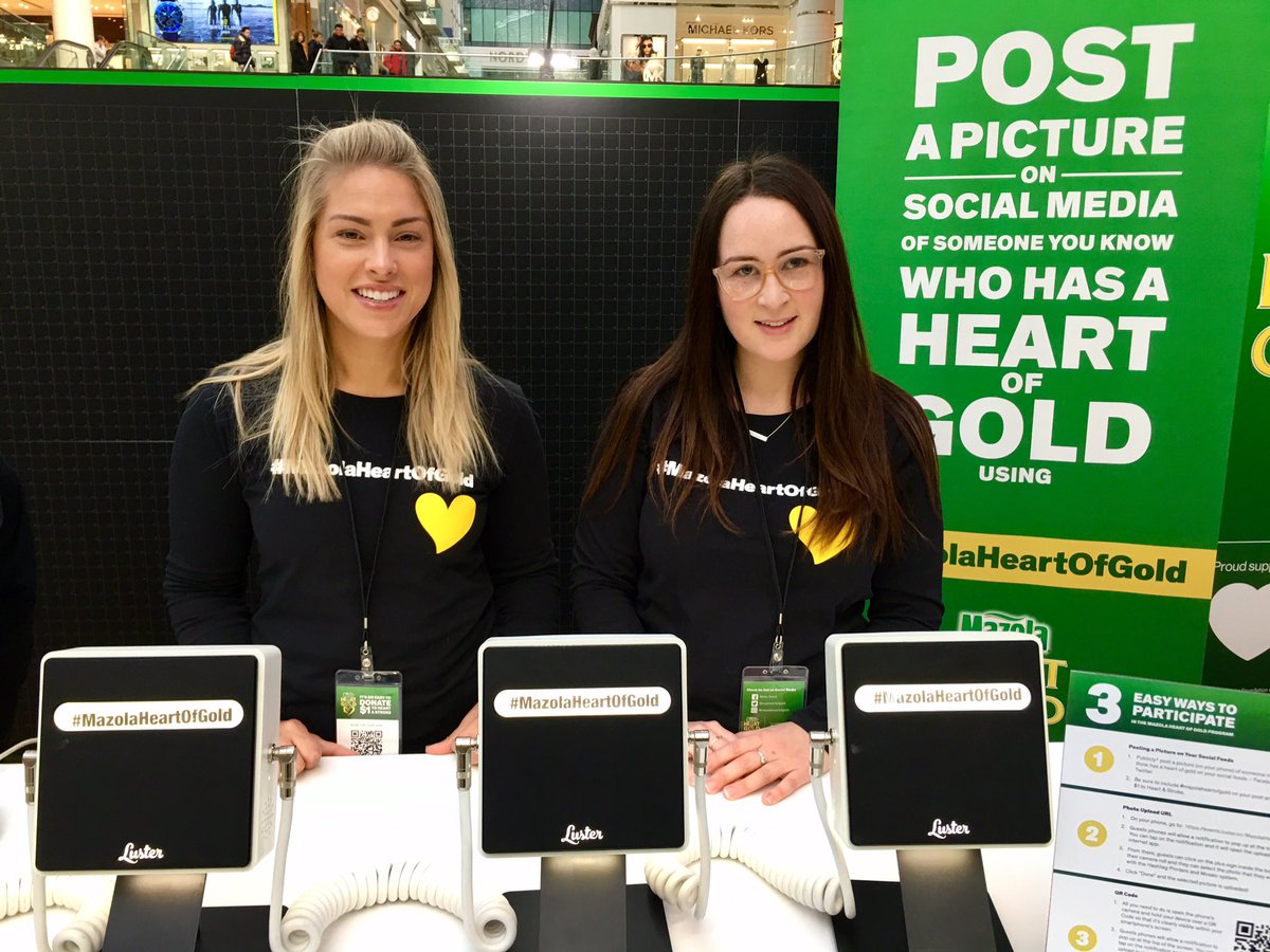 HeartandStroke's tweet photo. Hey Toronto! Stop by @CFtoeatonCentre at the @Mazheartofgold booth (Feb. 24 - Mar. 1) and recognize someone in your life with a heart of gold! Share a photo with the hashtag #MazolaHeartofGold and our partner Mazola will donate $1 to Heart &amp; Stroke for every hashtag shared. https://t.co/VlXVOkkriV