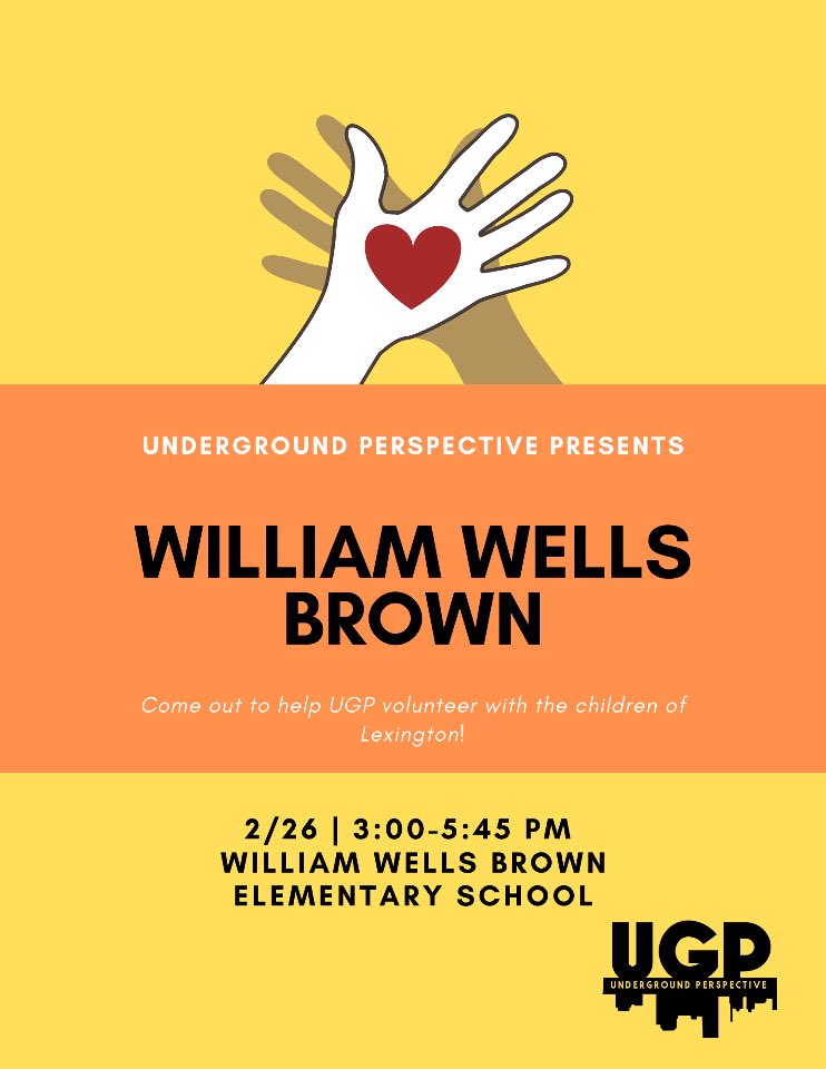 We hope everyone had a great weekend!🌟

This week, come join us for our monthly community service at William Wells Brown!

❕This Wednesday, 3-5:45 pm❕

**please see a leader of you need help with transportation**
