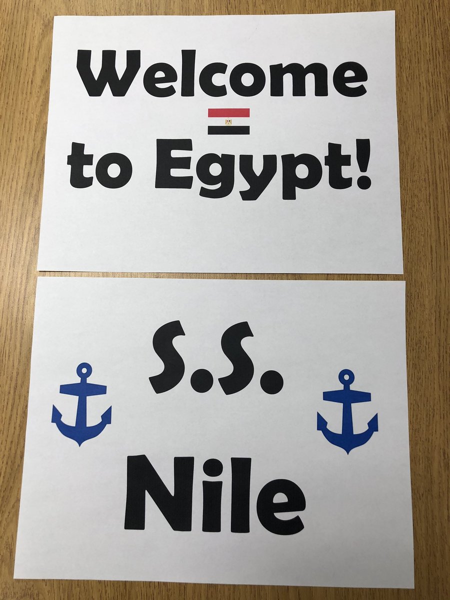 sanjward's tweet photo. 6th grade social studies students are “cruising down the Nile” today to learn about ancient Egypt!@MVMiddle https://t.co/gbPwJ0eWZU