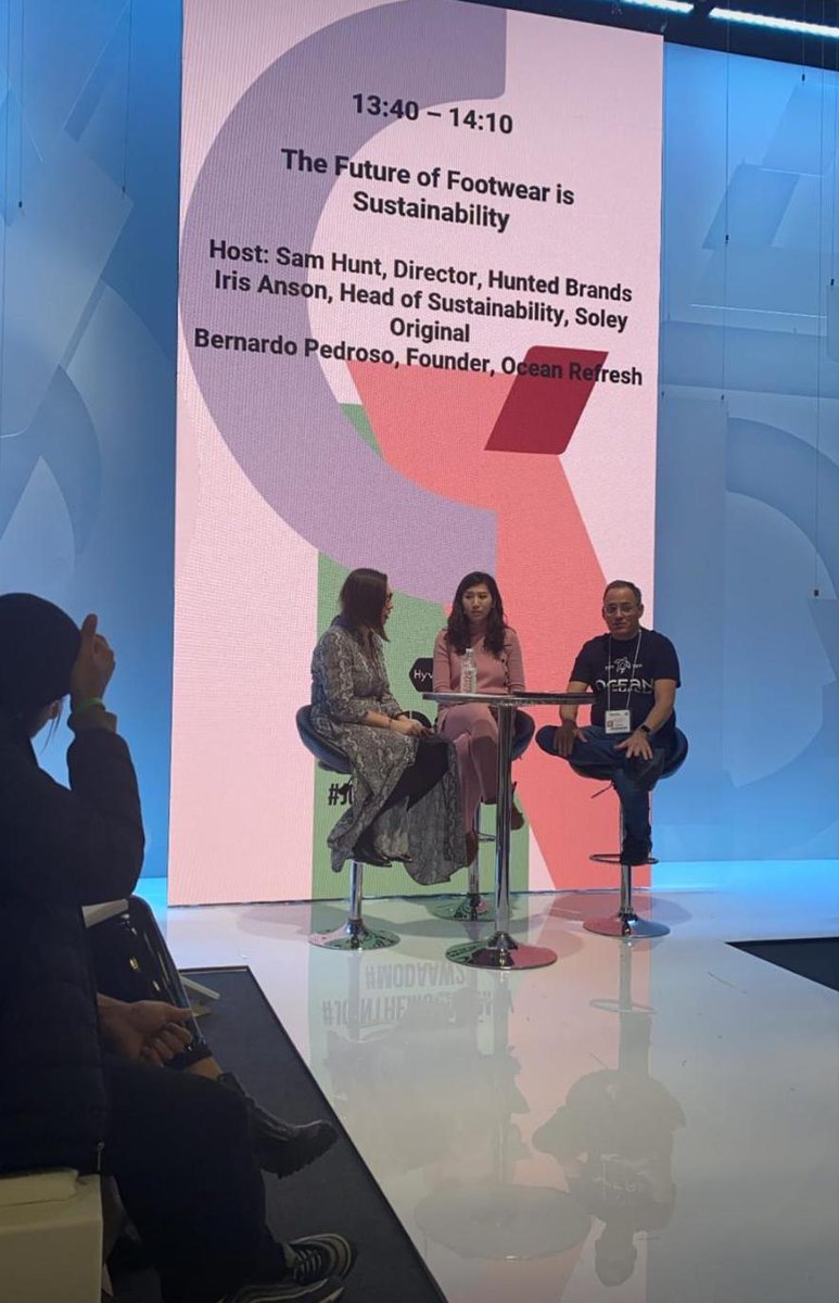 SolelyOriginal's tweet photo. Our founder, Iris Anson, today at @ModaExhibitions talking about the future of footwear! #modaexhibitions #solelyoriginal #footwearsustainability #ModaAW20 https://t.co/XH0C8BJujF