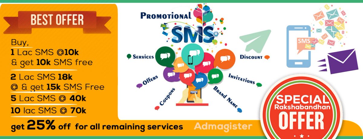 Admagister helps you get the best bulk SMS service at a very competitive price without hampering the quality of the SMS.
bulksmsdelhincr.com/bulk-sms.php

#BulkSMSServices #BulkSMSService #BulkSMSGurgaon #BulkSMSNoida
#BulkSmsServiceinBangalore #BulkSmsServiceinGurgaon #BulkSMSDelhiNCR