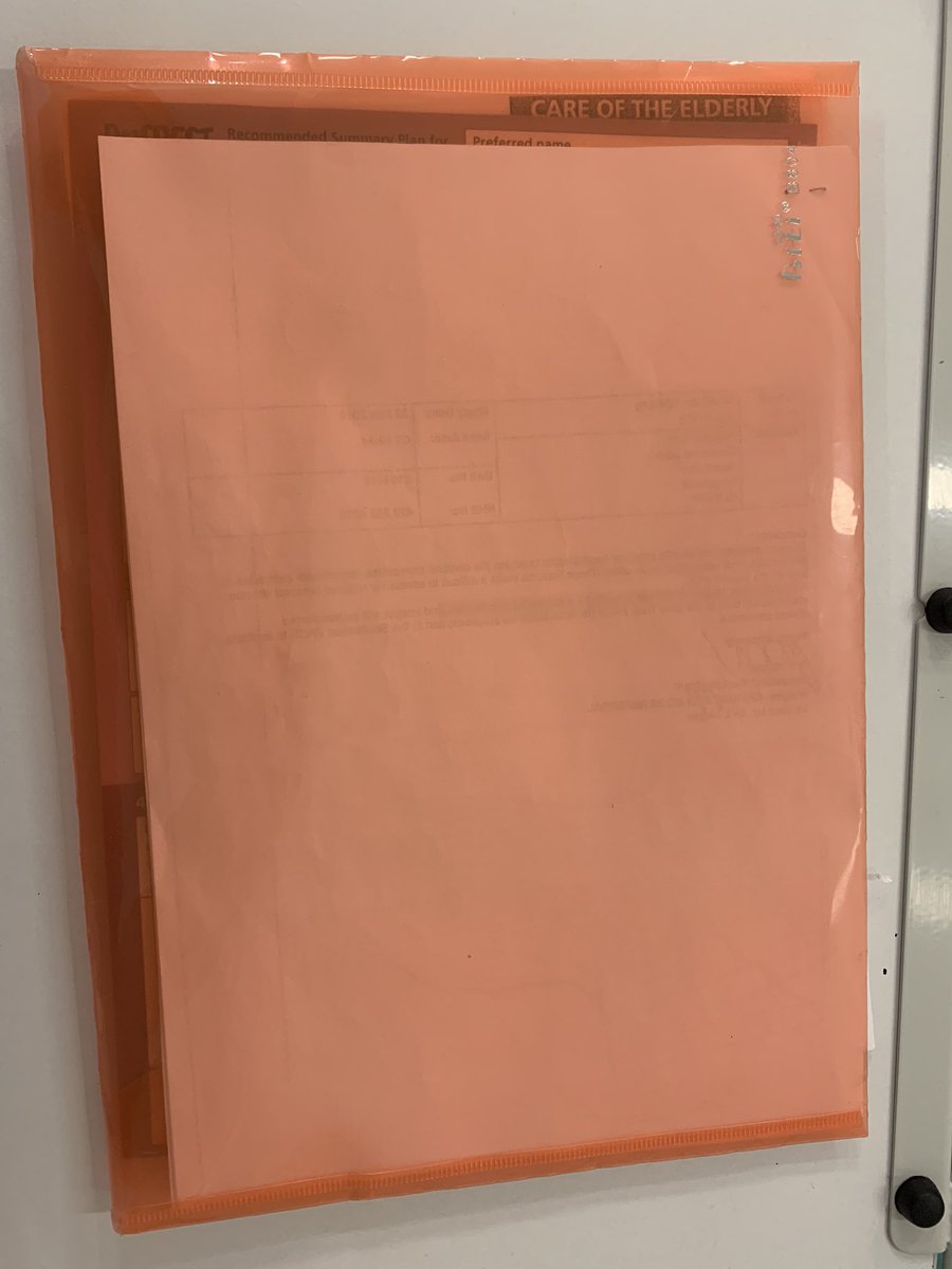 lealea4c's tweet photo. Another #orangefolder spotted on the Frailty Assessment Unit @gloshospitals today! @sassyb1711 #orangefoldercomp #nandown20 @tdeweymarn @JoShaw12239705 @dchlittle @kittyloo22 https://t.co/sub06vgKbb