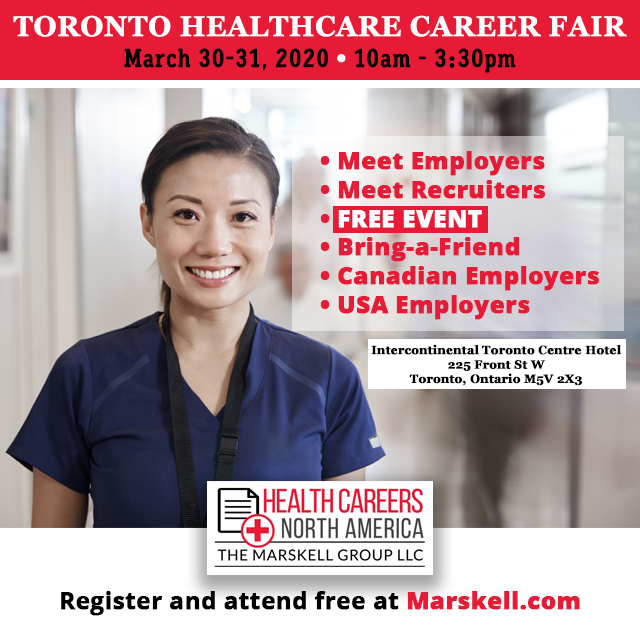 CareersInHealth's tweet photo. Our next #Toronto Healthcare Career Fair event will be held on March 30-31, 2020 (Monday/Tuesday). 10am-3:30pm at the InterContinental Toronto Centre. https://t.co/RGkxbAHRwA https://t.co/Bx2oSoWv3N