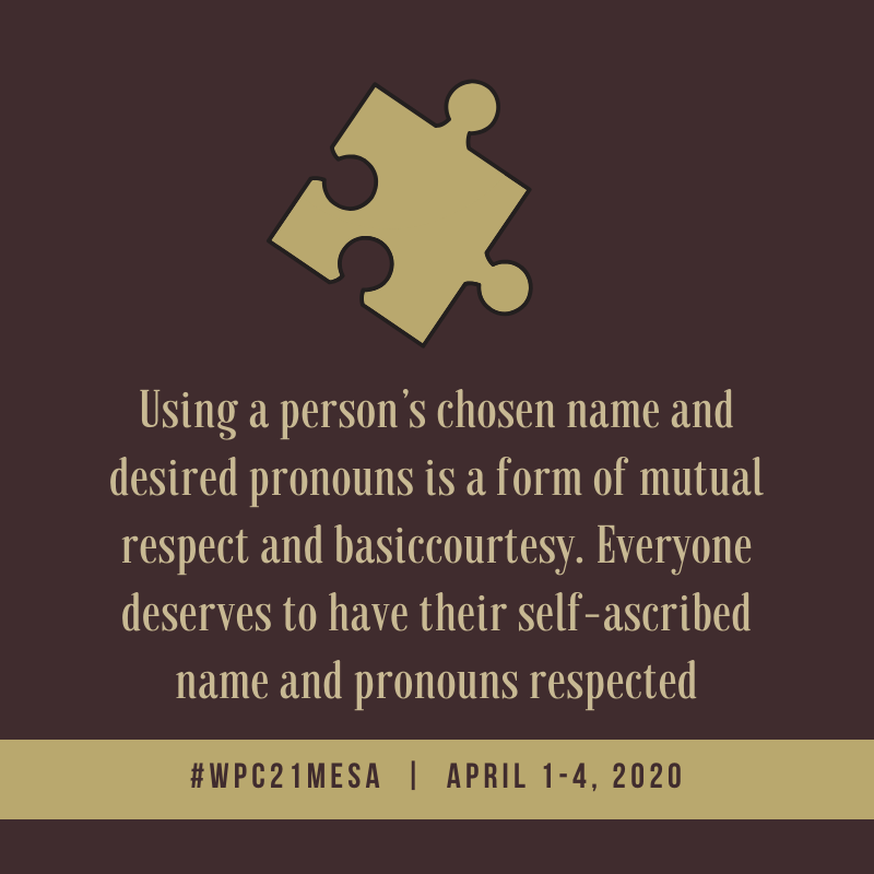 got_privilege's tweet photo. Gender inclusivity begins with us and it begins with language. Understanding, Respecting & Connecting. #WPC21Mesa #UnderstandingPrivilege #Gender #Inclusion #Pronouns #MooreKnowledge Eddie Moore, Jr. - Leader https://t.co/3ePkoP9qa2