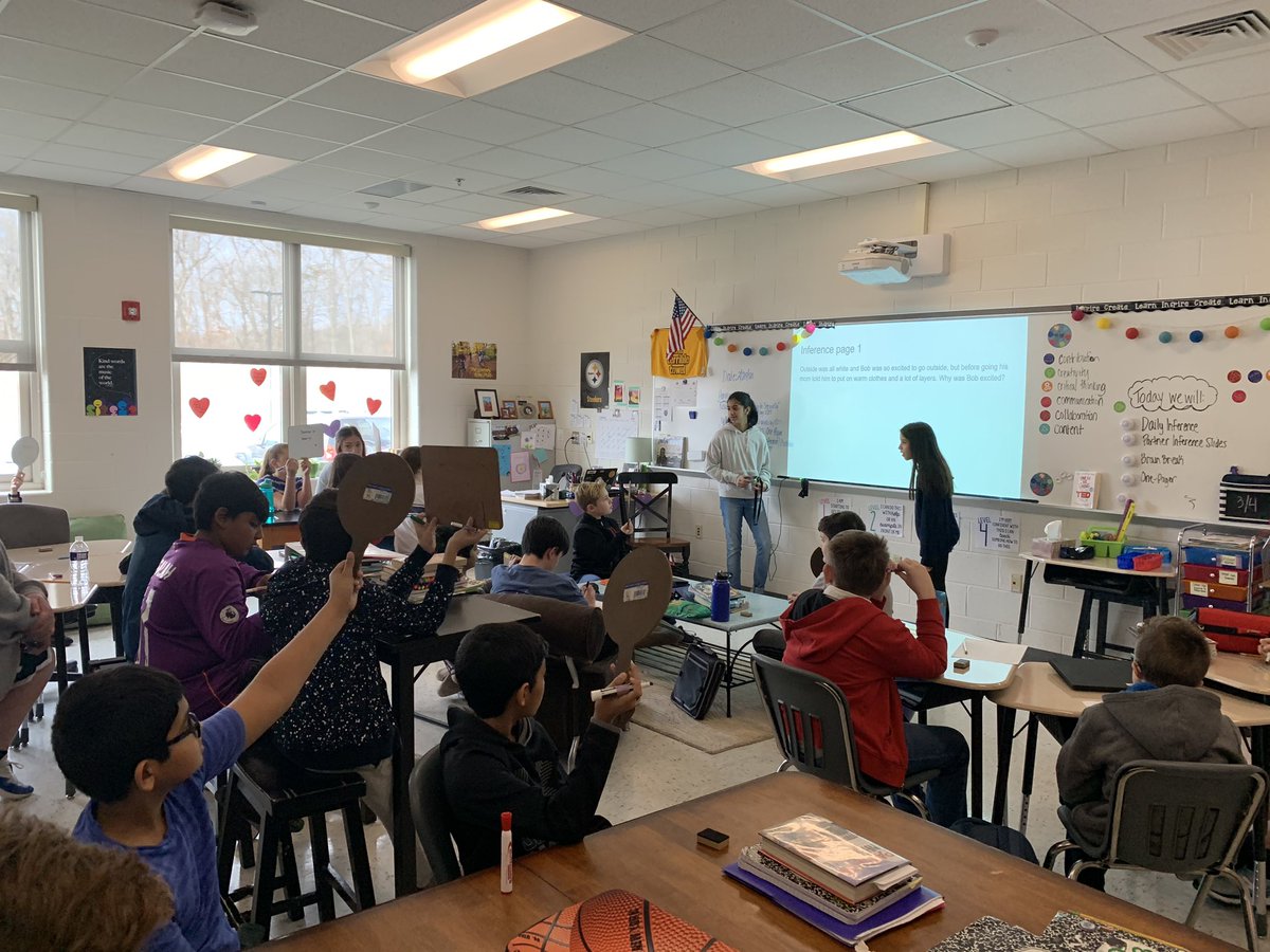 MrsMartini22's tweet photo. Ss created inference clues to contribute to their classmates’ learning. #5Cs #bamyr3 @BAM_MS_Official https://t.co/ozCctNmxUQ