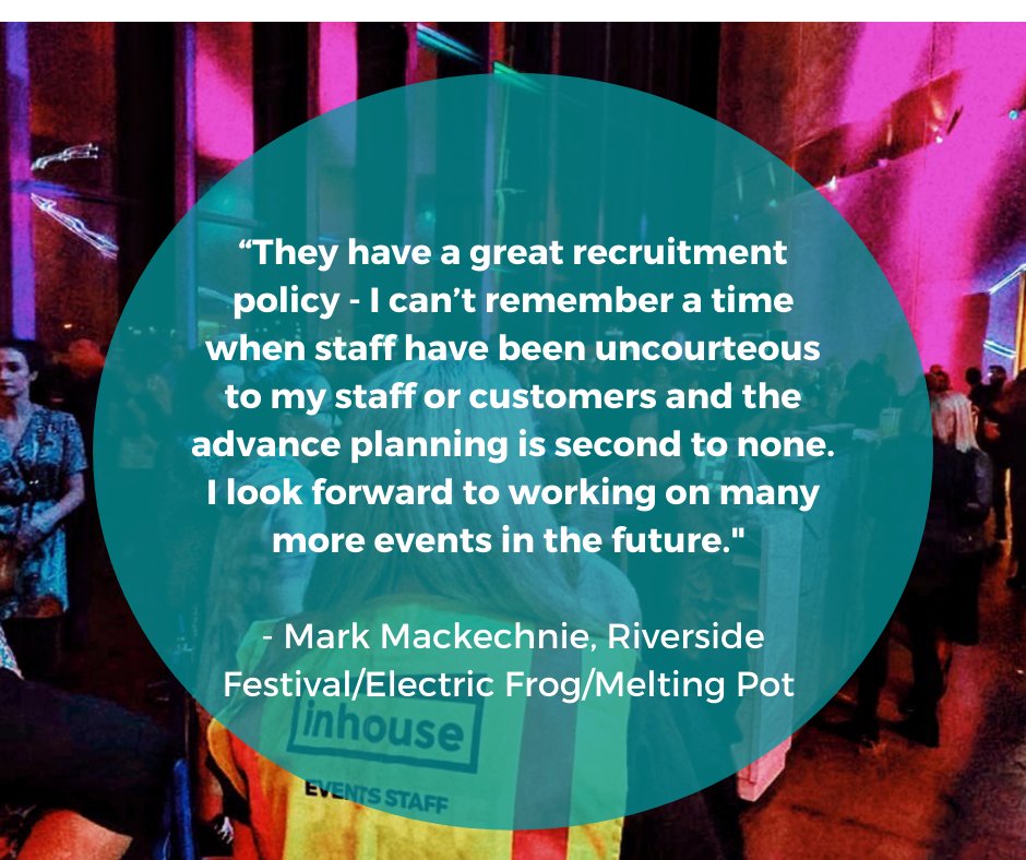 inhouse_ltd's tweet photo. We pride ourselves in maintaining our progressive, personable and professional services in the mindset of all of our staff.

Working with Inhouse is not just the chance work at fantastic events and festivals, you also get to be part of our amazing frontline team! 💪

🤩 https://t.co/LgVJMDNJaI