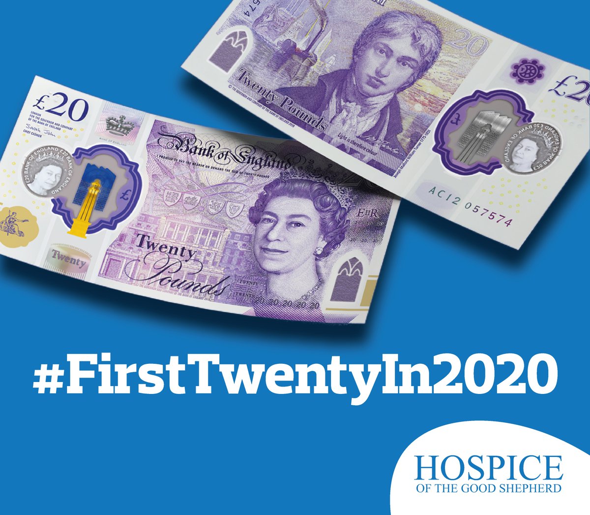 HospiceGS's tweet image. Do you remember when you got your hands on your #firstfiver? With the new £20 notes now in circulation, why not donate yours to the Hospice of the Good Shepherd? 💙 #firsttwentyin2020

You can donate via hospicegs.com or bring in your £20 note to the Hospice 💷
