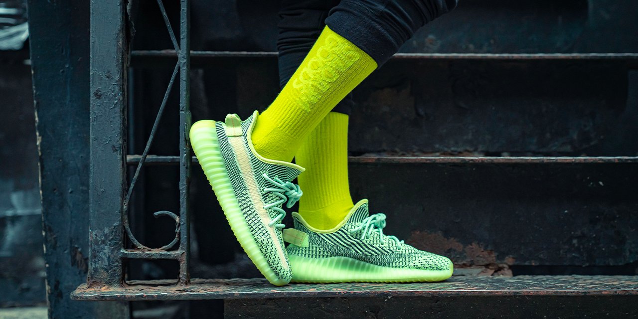 Bright yellow yeezys hotsell