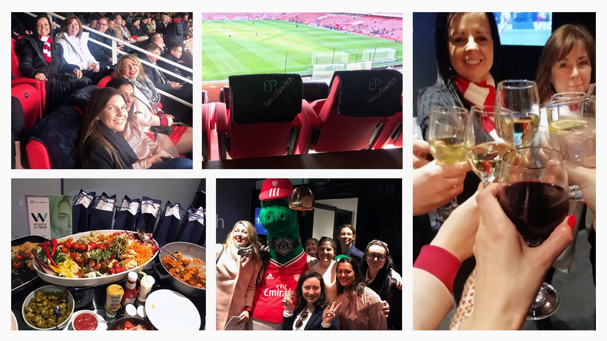 nebulacloud_com's tweet photo. A big thank you from #TelcoSwitch to all Ladies who attended our 1st #WomenInTech event yesterday! It was great to spend the day celebrating #InternationalWomensDay, knowing our #Partners better and enjoying great #football! See you on the next event! #Arsenal #CallSwitch #CX https://t.co/SwJf7Tclmq