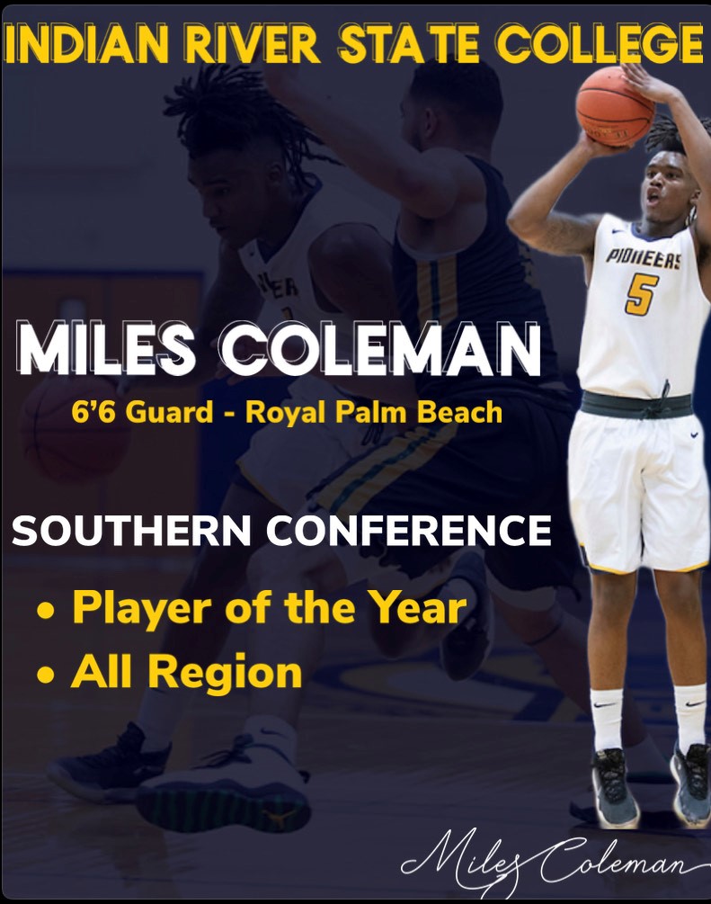 IRSC_Hoops's tweet photo. Congratulations to Soph Miles Coleman @silky_27 on being named the Southern Conference Player of the Year &amp; All Region.  #TheRiver https://t.co/vcuD6m9fnp