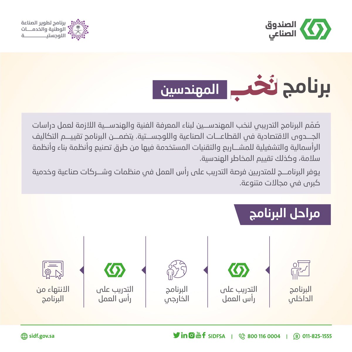 الصندوق الصناعي Sidf A Twitter يتضمن برنامج ن خب المهندسين المقدم من أكاديمية الصندوق الصناعي مجموعة من المراحل تعر ف عليها