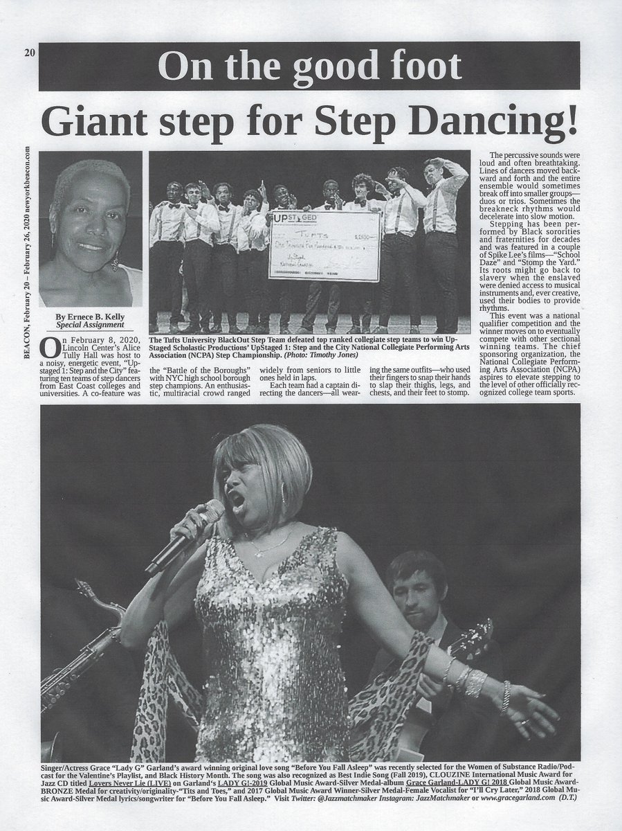 jazzmatchmaker's tweet photo. #MusicMonday #gratefulandhappy THANKS @nybeaconnews :) One of #GraceGarland's #AwardwinningSongs on @wosradio in #BlackHistoryMonth #BeforeYouFallAsleep #singersongwriterproducer #Podcast1045 #womeinmusic #LadyG #lovesongs https://t.co/aUnB1yymVu