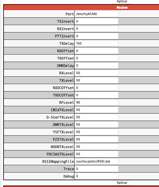 Packet0's tweet photo. @CE5LFM hay dos parametros para la jumbospot ...
Administrar --> Configuracion --> Experto --> MMDVMHost.

bajar hasta modem, y de ahi ir a las lineas RXOffset y TXOffset, asignar una valor de -400 y dar aplicar, si no resulta subir o bajar cada 50 https://t.co/We0MmfLff1