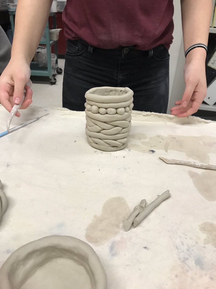teachrad_art's tweet photo. Coil Mugs in Art 1 nearly ready for handles https://t.co/ar6bizAtpM