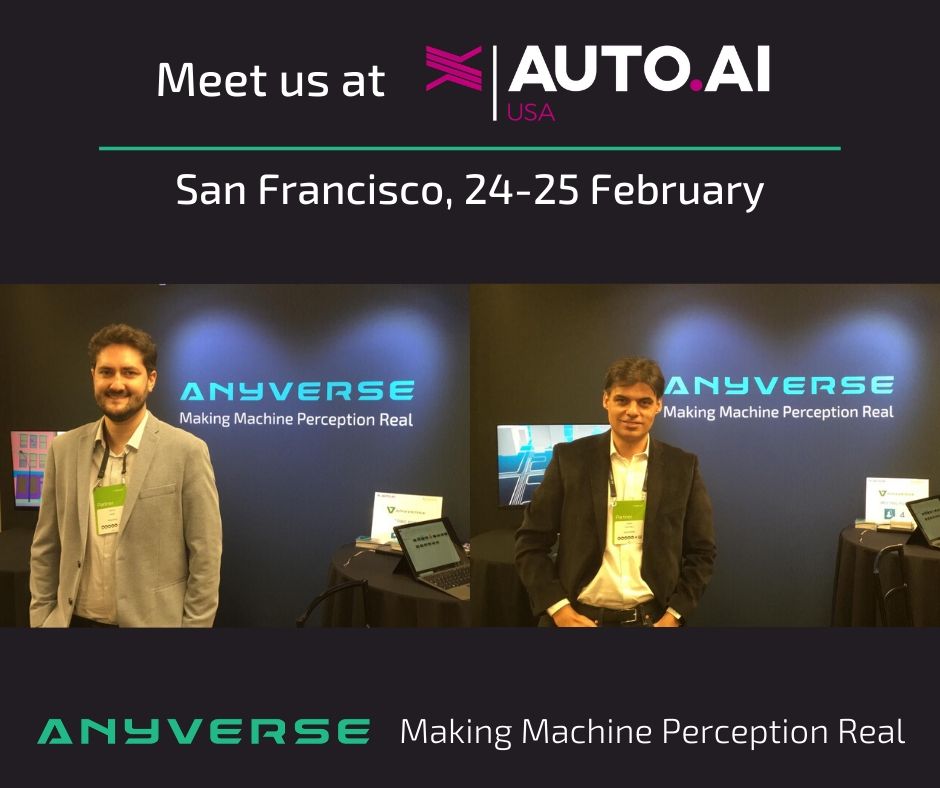 We're @ #AutoAIUSA today and tomorrow! Come by Booth 4 for a chat about physics-based synthetic data and advanced perception. 

📅 February 24-25
📍 Hyatt Regency, San Francisco

#autonomousvehicles #autonomousdriving #driverless #machinelearning #machineperception #machinevision
