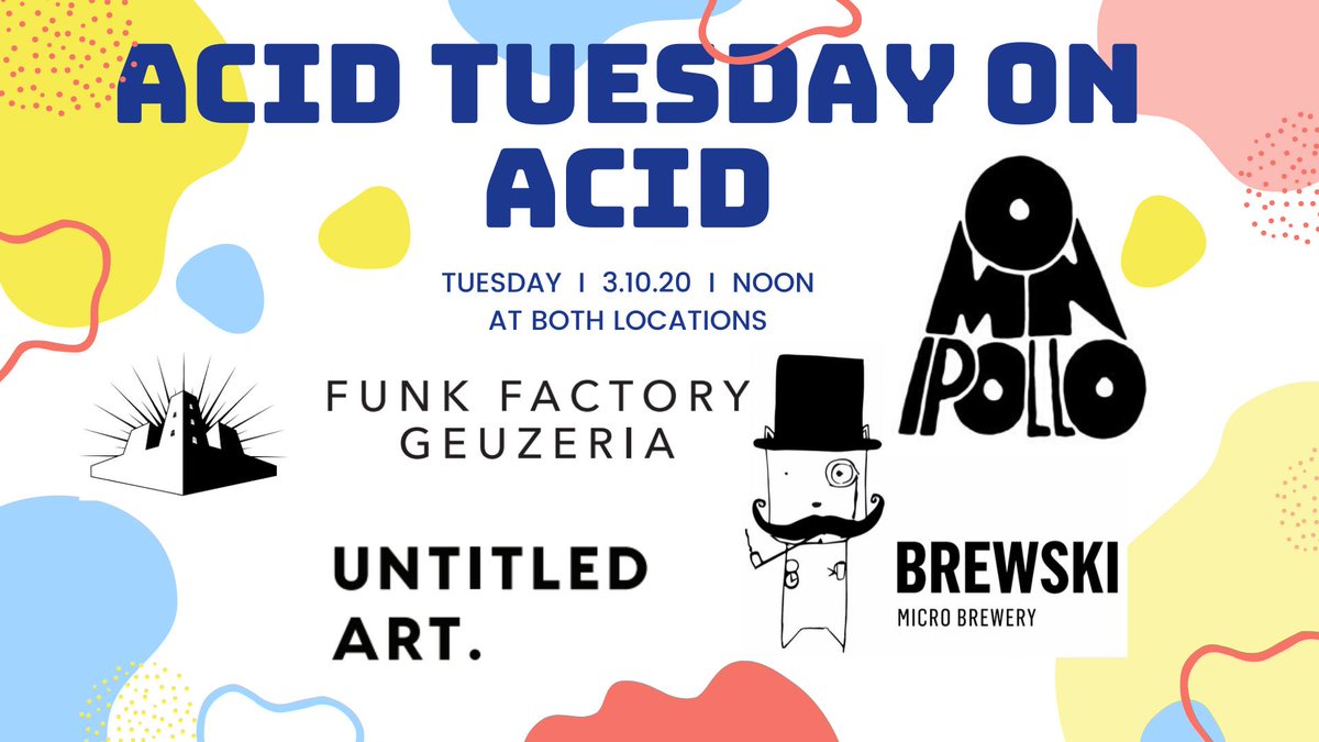Hey <a href="/TampaBayBeerWk/">Tampa Bay Beer Week</a>, March 1oth, your #tuesdaytip is come visit either location of 7venth Sun Brewery for our biggest #AcidTuesday yet! Featuring <a href="/Omnipollo/">Omnipollo</a>, <a href="/BrewskiBrewing/">Brewski</a>, <a href="/FFGeuzeria/">Funk Factory</a>, <a href="/brekeriet/">brekeriet</a> and more.   For more information visit facebook.com/events/2079197…