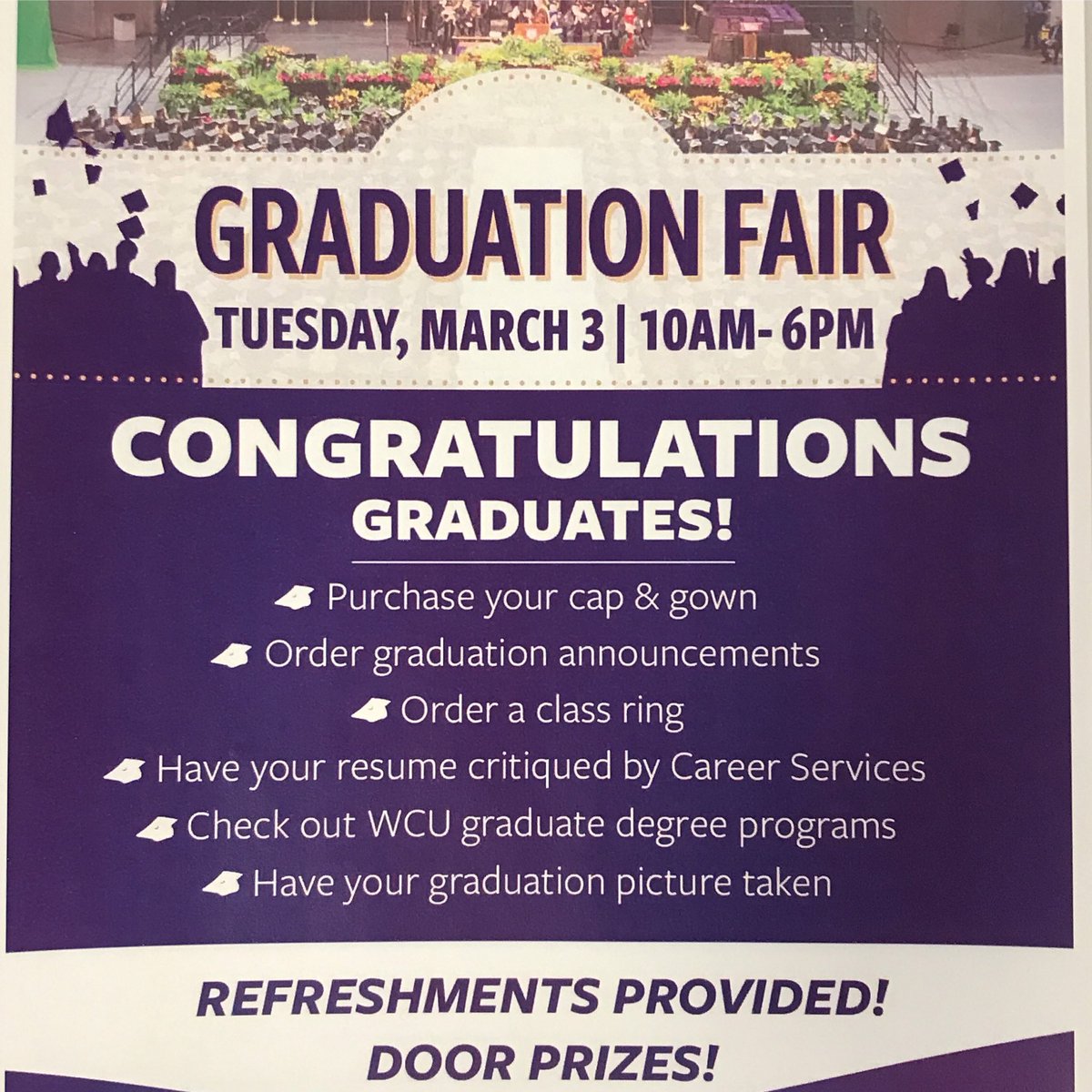WCU Bookstore (@wcubookstore) on Twitter photo Spring Grad Fair coming up March 3rd at the bookstore! Spring Grad Fair coming up March 3rd at the bookstore!