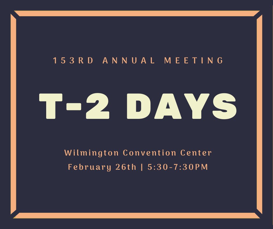 T-2 days till the 153rd Annual Meeting! You won't want to miss this signature event, get tickets now! ow.ly/AMMF50ysIXK