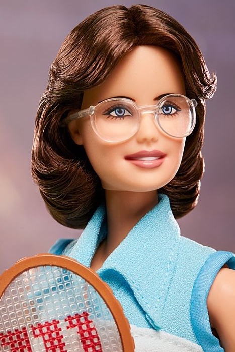 nowthisimpact's tweet photo. Tennis legend Billie Jean King is getting her own Barbie doll as part of a new 'Inspiring Women' series. Complete with a racket, sneakers, and signature glasses, the doll's outfit is inspired by King's look at the 1973 Battle of the Sexes, when she beat Bobby Riggs https://t.co/SKnewmIKyW