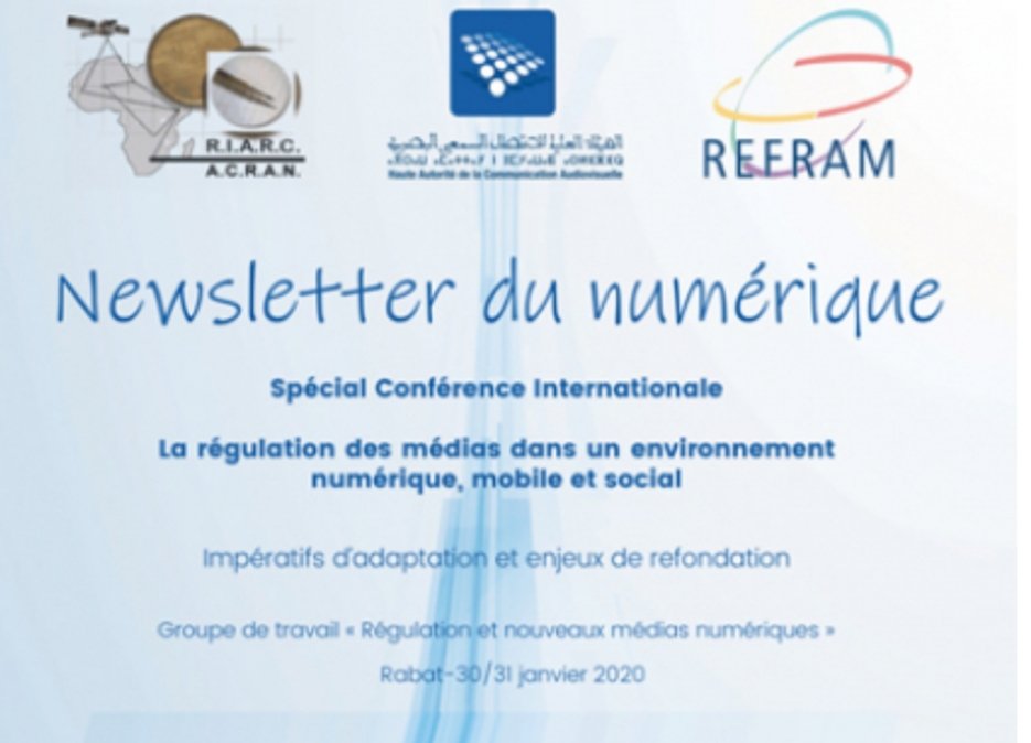 azzimanamin's tweet photo. Vous pouvez télécharger la Newsletter spécial #DigRegConf2020 réalisée par le groupe de travail « Régulation et nouveaux médias numériques » de la #HACA sur :
https://t.co/ajg7nq3Cq3 https://t.co/Yf1BiubI19