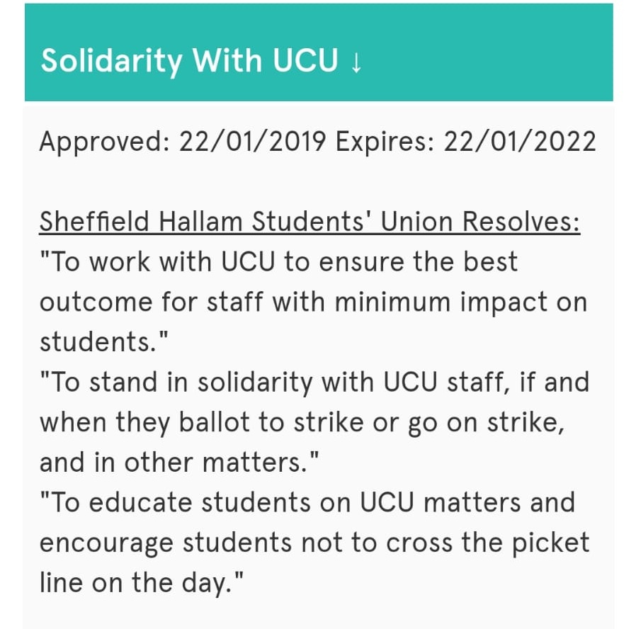 Hallam Students Support People over Profit tweet media