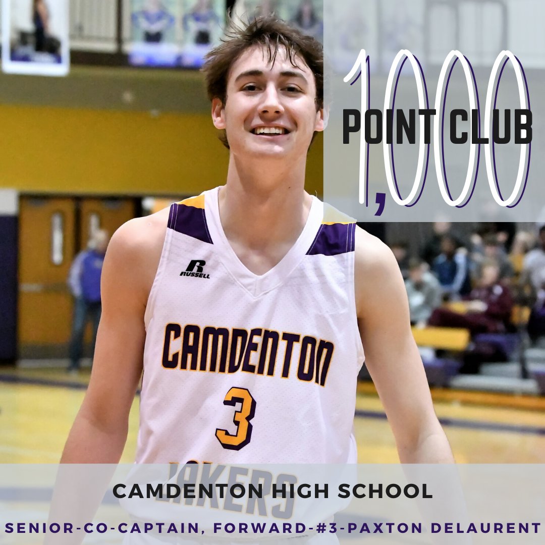 MSHSAAOrg's tweet photo. 1,000th Point Feature - On February 4th, 2020 Paxton DeLaurent scored his 1,000th point as a Camdenton Laker. Paxton is a senior and scored on an "And 1" shot. He is the first to score 1,000 points since 2013. #MyReasonWhy #MSHSAA #MSHSAAorg
@LakersChs https://t.co/cqDCT4q4oq