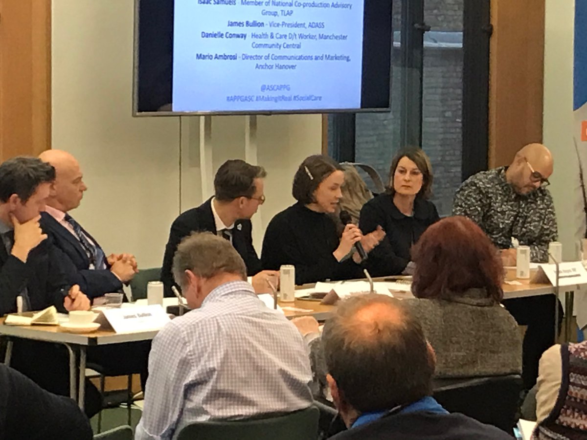 ASCAPPG's tweet photo. During our 2nd panel @DanielleCMacc sets out a vision for #SocialCare being an enabler of a good life @ASCAPPG event in @HouseofCommons https://t.co/tN3KWk2asN