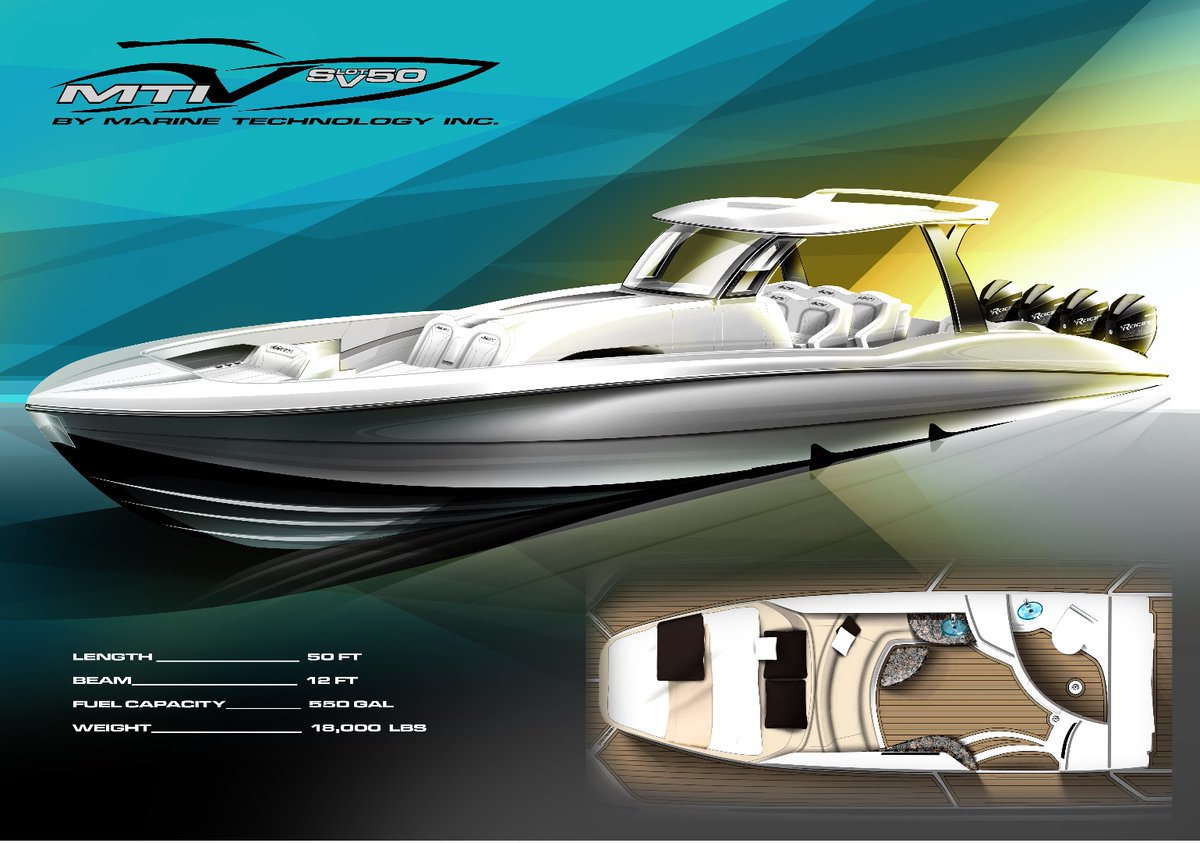 mtiboats's tweet photo. #MTI🚤 has announced the new #50V Center Console at the #MiamiBoatShow🏖. After the wonderful support of #MTIFans😁 and enthusiasts of the #390X, it was exciting to unveil this beautiful boat. Click to find out more about the specs of the 50V! ➡️ https://t.co/tUXWAbVGUN https://t.co/3U6TUDO6SA