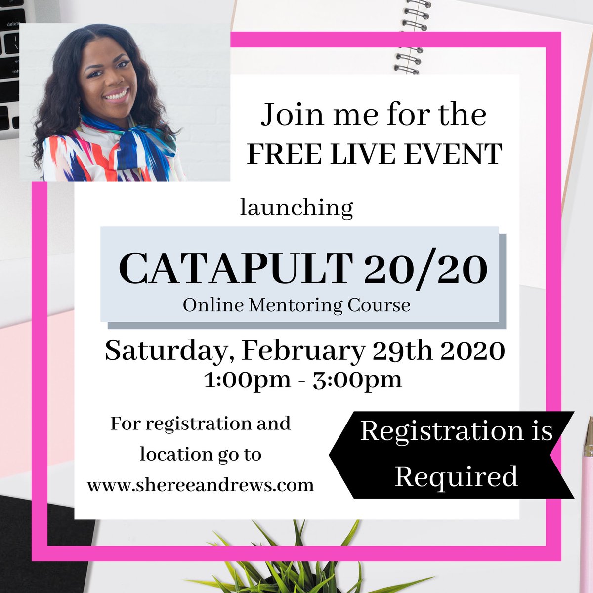 leapintopurpose's tweet photo. There is ABSOLUTELY NO COINCIDENCE that we’re launching CATAPULT 2020 on LEAP DAY! Listen, this is a defining moment for L.E.A.P. and I would LOVE to celebrate this milestone with you! Did I mention it was FREE! Register today and I’ll see you SATURDAY! https://t.co/rfxesBihtT