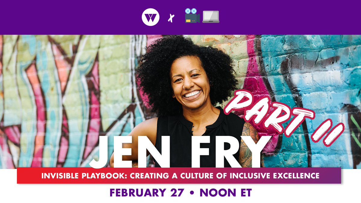 WeCOACH's tweet photo. Join us on Thursday 27th at NoonET for a live Video Chat with Jen Fry. Anyone can register!

Create an inclusive culture that allows diversity to be part of the culture, not be the culture!

Register: https://t.co/oQf4mqk5aK

@jenfrytalks https://t.co/TOHQTmQrUg