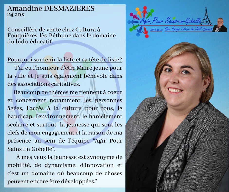 AgirPourSains's tweet photo. Agir pour Sains-en-Gohelle, vos colistiers se présentent.
#APSEG2020 #Municipales2020 https://t.co/SFm7cs8ZTu