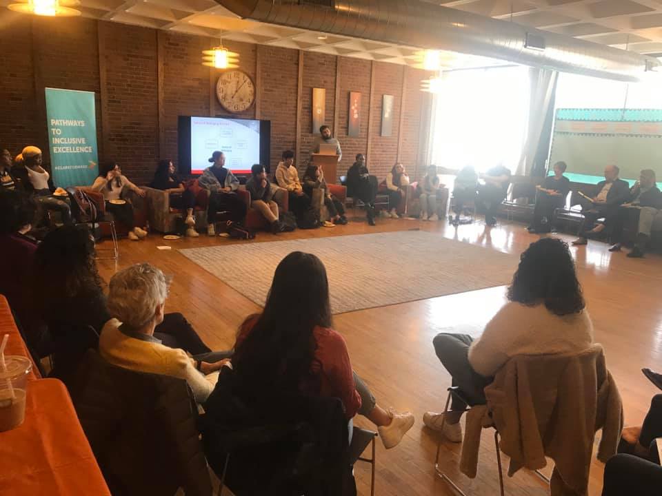 cu_odi's tweet image. An excellent turn out for #ClarkForward’s forum on the Status of Race Relations. Thank you to the faculty, staff, and students who offered such wonderful insight and recommendations! Join us tomorrow for the forum on the Status of the LGBTQ+ Community at 11:30am | Dana Commons