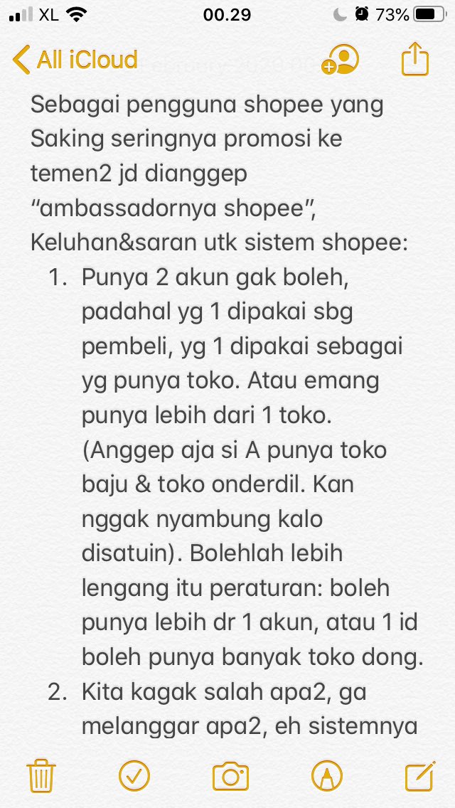 gladnatalia's tweet photo. @ShopeeCare sebagai “ambassador” Shopee, berikut keluh kesah &amp; saran saya utk sistem Shopee &amp; CS. https://t.co/08QeUV3QqA