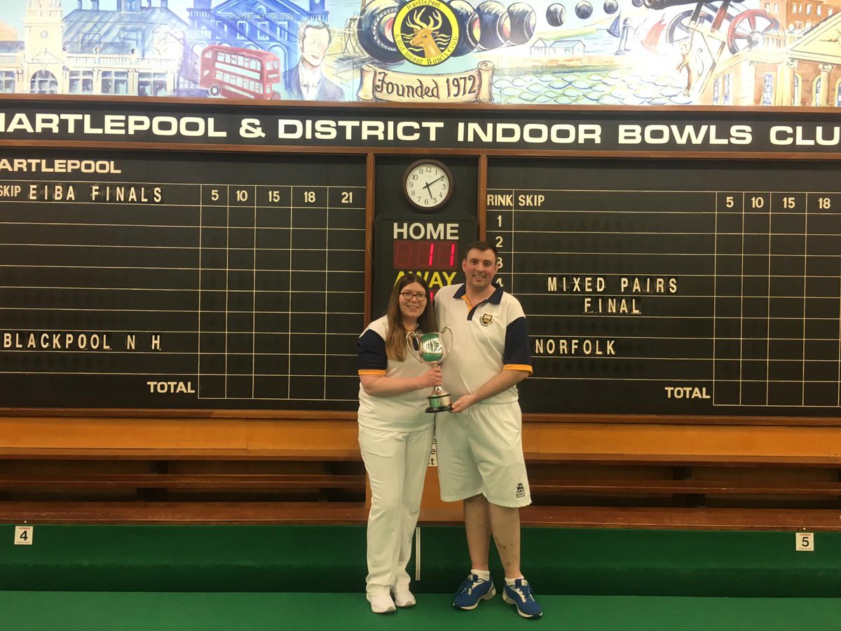 Congratulations to Rebecca and Wayne Willgress. National Mixed Pairs champions 2019/20!