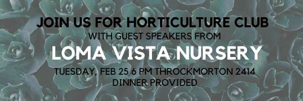 K-State HNR (@kstatehnr) on Twitter photo Horticulture Club will meet Tuesday, February 25 at 6 p.m. in Throckmorton 2414. There will be guest speakers from Loma Vista Nursery and dinner will be provided. Horticulture Club will meet Tuesday, February 25 at 6 p.m. in Throckmorton 2414. There will be guest speakers from Loma Vista Nursery and dinner will be provided.