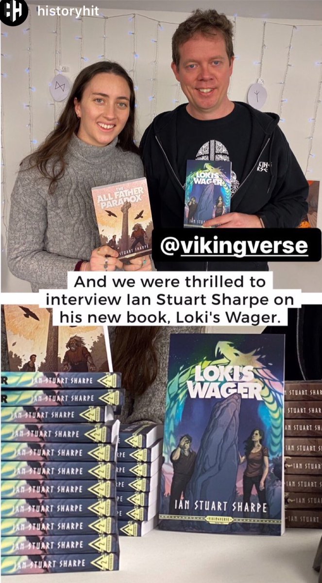 vikingverse's tweet photo. Looking forward to the podcast on @HistoryHit. Mostly for the discussion about the book but also because apparently you don’t have to comb your hair for audio recordings. (#JVF20 was pretty windy) https://t.co/Vm1Yx7irZF
