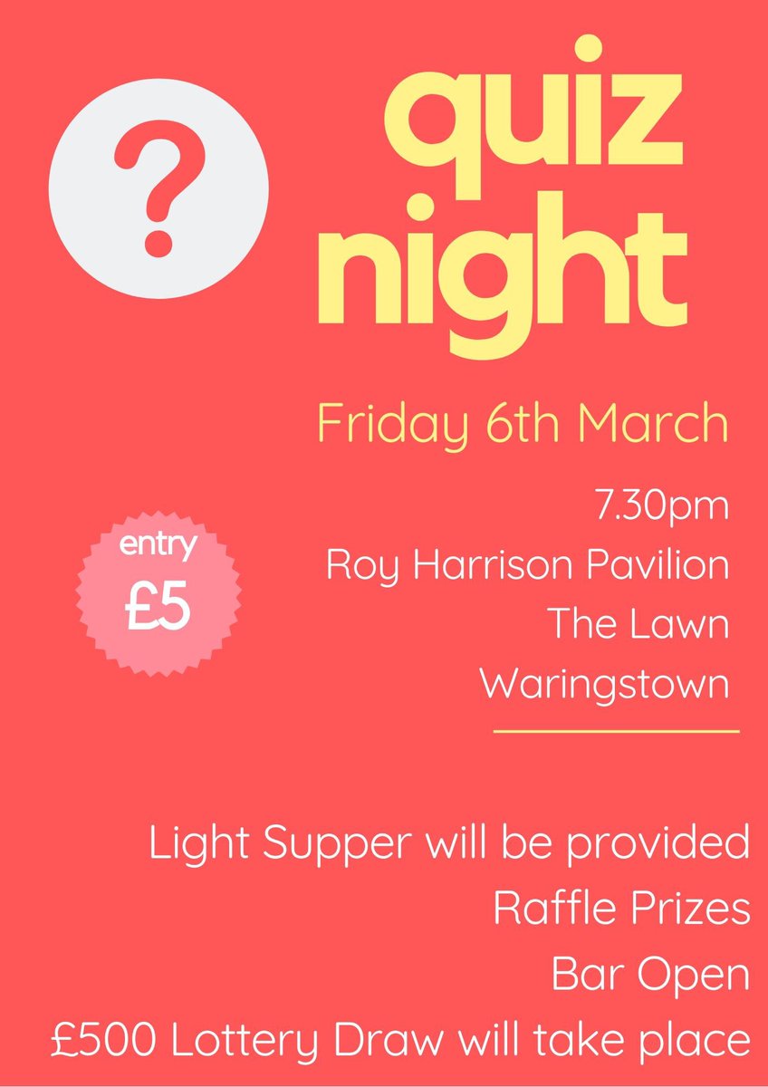 REMINDER to keep this date in your diary!