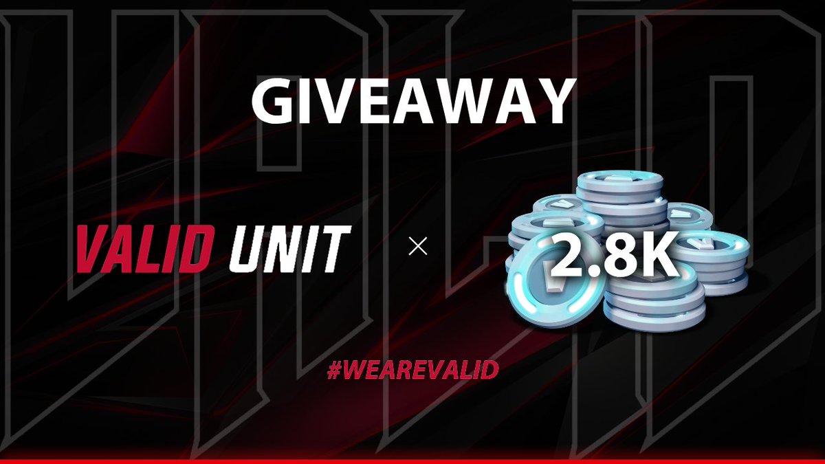 ValidUnit's tweet image. @ValidUnit and @NotDraft have teamed up to giveaway 2.8K V-Bucks, to enter make sure to:
Like and Rt
Follow @NotDraft
Follow @ValidUnit
And tag 2 friends
Giveaway ends as soon as we hit 200 followers.