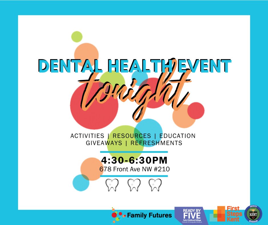 Our event for Children's Dental Health Month is TONIGHT! Drop by our office from 4:30-6:30pm to get reliable info and resources about oral health. Our activities will help kids learn, too!

📃Check out our event page on Facebook for details.
#oralhealth #dentalhealth #events