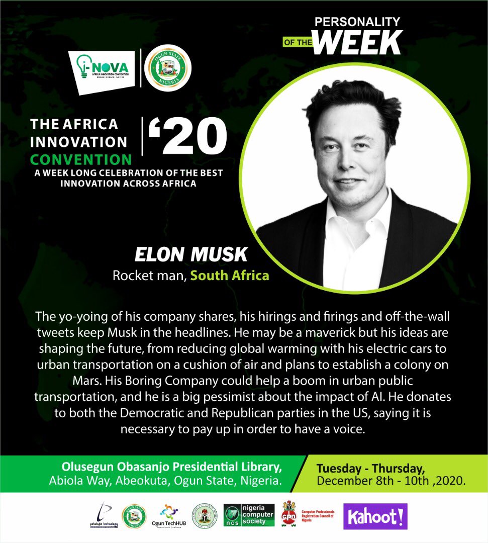 iNova_AIC's tweet photo. @elonmusk - The Rocket man 

The yo-yoing of his company shares, his hirings and firings and off-the-wall tweets keep Musk in the headlines. He may be a maverick but his ideas are shaping the future, from reducing global warming with his electric cars to urban transportation on https://t.co/zFy18tIxb4