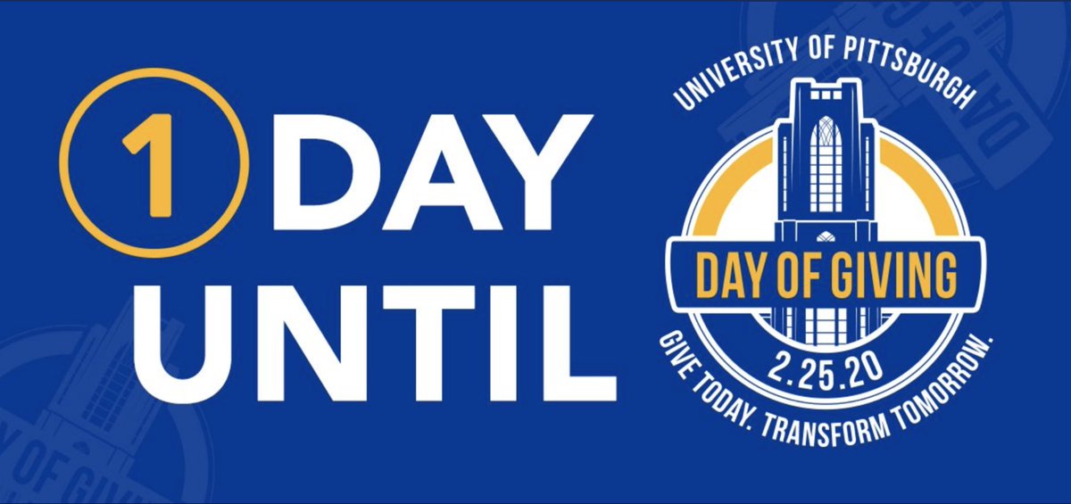 FrederickHonors's tweet photo. Are you ready to transform tomorrow? Celebrate #PittDayofGiving!

On Tuesday, Feb. 25, alumni, students, parents, friends, faculty and staff are invited to come together and support Pitt. 

Learn how you can make an impact: https://t.co/4Bezb4Cof4 https://t.co/oR5lxOAwD3