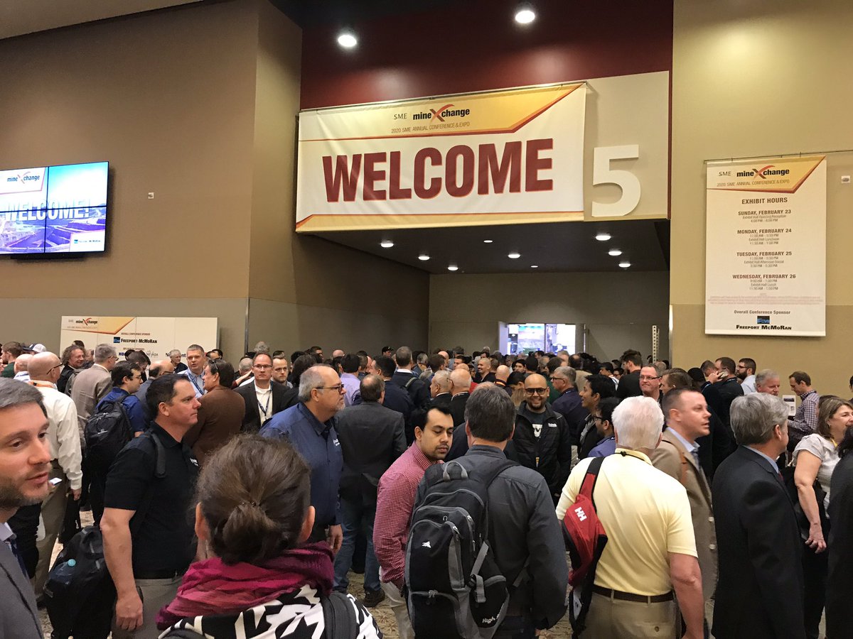 AilbheGoodbody's tweet image. A busy crowd waiting for the MineXchange show floor to open!
@smecommunity #MineXchange2020 #mining